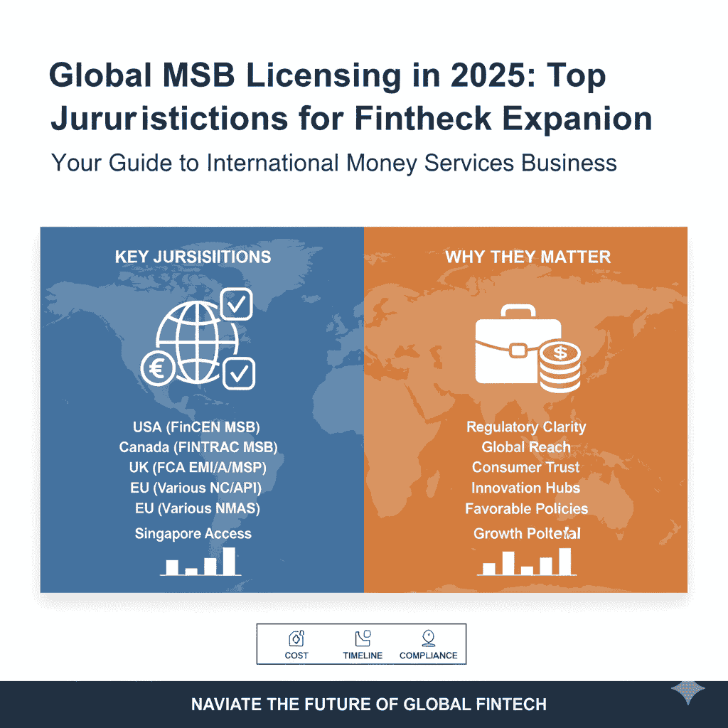 Global MSB Licensing in 2025: Top Fintech Jurisdictions