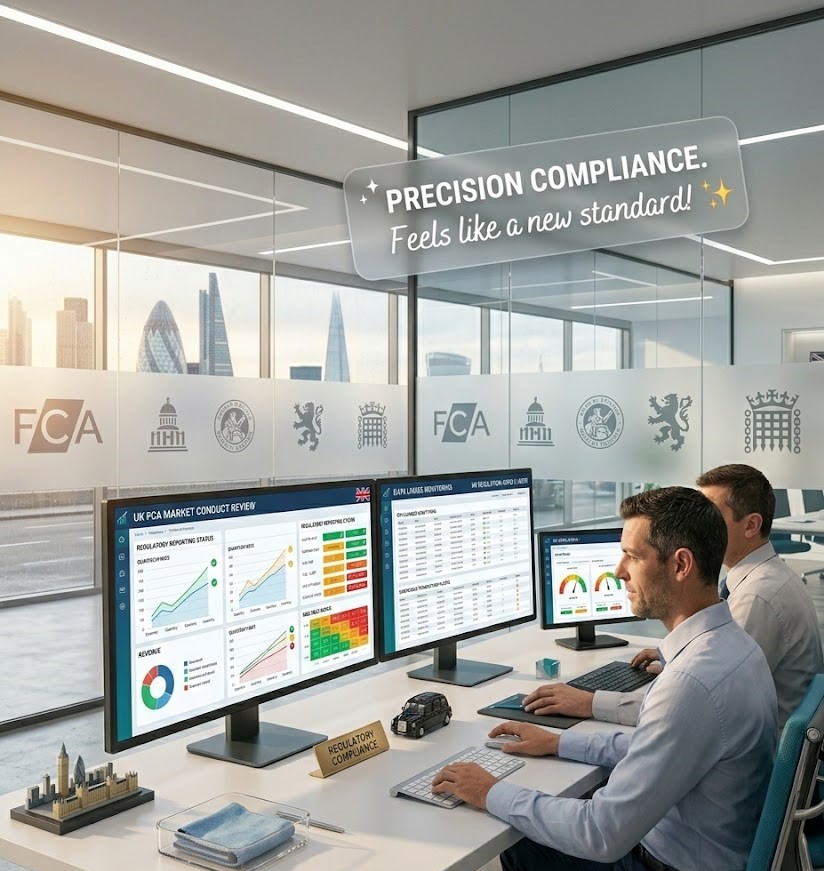 UK EMI license compliance and fintech operations in office